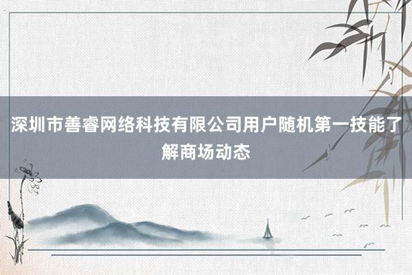深圳市善睿网络科技有限公司用户随机第一技能了解商场动态